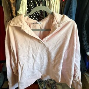 Zara Light Pink Pullover Hoodie